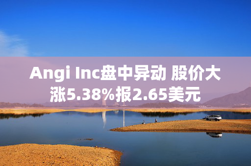 Angi Inc盘中异动 股价大涨5.38%报2.65美元